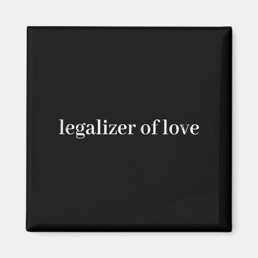 Legaliser van de liefde, trouwambtenaar magneet (Voorkant)