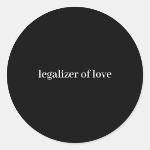 Legaliser van de liefde, trouwambtenaar ronde sticker