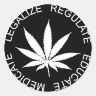 legaliseren ronde sticker