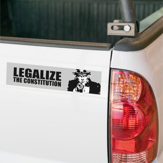 Legaliseren van de grondwet bumpersticker (Op Truck)