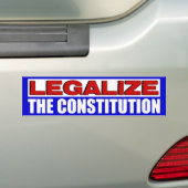 Legaliseren van de Grondwet! Bumpersticker (Op auto)