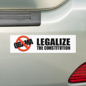Legaliseren van de grondwet bumpersticker (Op auto)