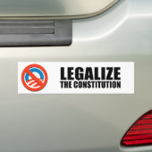 Legaliseren van de grondwet bumpersticker (Op auto)