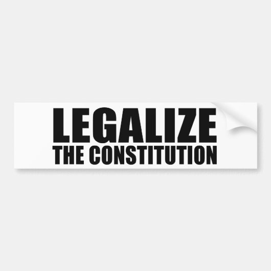 Legaliseren van de grondwet bumpersticker (Voorkant)