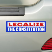 Legaliseren van de Grondwet Bumpersticker (Op auto)