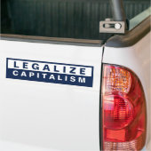 Legaliseren van het kapitalisme bumpersticker (Op Truck)