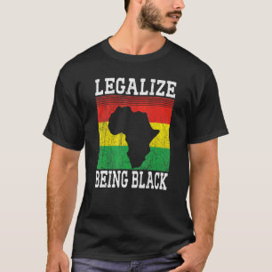 Legalize Beeld Black Proud African American Roots T-shirt