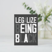 Legalize Beeld zwarte geschiedenismaand Verklaring Briefkaart (Staand voorkant)