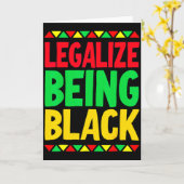 Legalize Being Black History Month Black Pride T S Kaart (Gele Bloem)