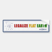 Legalize Flat Earth Bumpersticker (blauw) (Voorkant)
