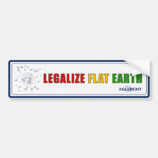 Legalize Flat Earth Bumpersticker (blauw)