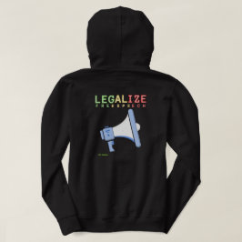 "LEGALIZE FREE SPEECH"-overhemd met haakjes Hoodie
