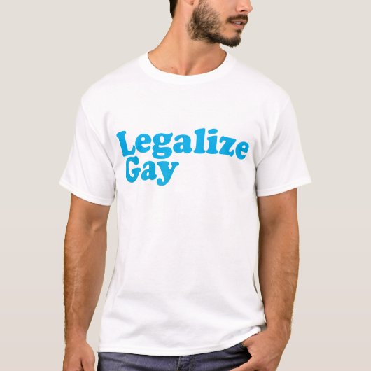 Legalize gay baby blue t-shirt (Voorkant)