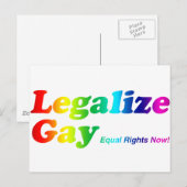 Legalize Gay Briefkaart (Voorkant / Achterkant)