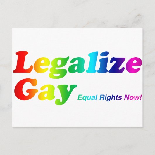 Legalize Gay Briefkaart (Voorkant)