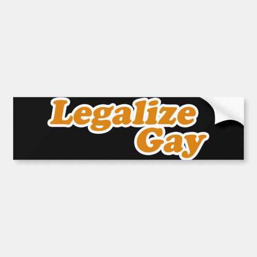 Legalize Gay Bumpersticker (Voorkant)