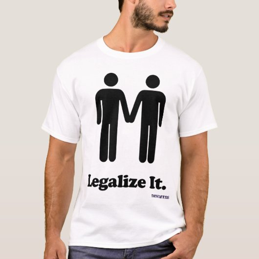 Legalize Gay Mannen Marriage T-shirt (Voorkant)