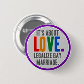 Legalize Gay Marriage Button (Voorkant /achterkant)