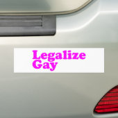 Legalize Gay roze Bumpersticker (Op auto)