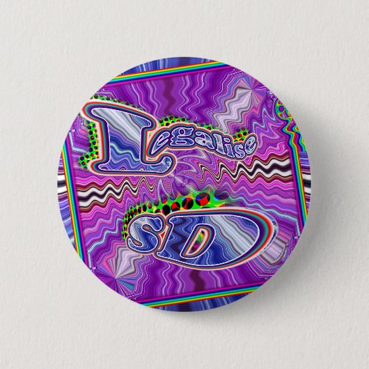 Legalize Gekke dansing Ronde Button 5,7 Cm (Voorkant)
