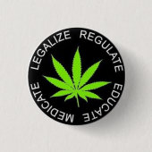 Legalize It Ronde Button 3,2 Cm (Voorkant)