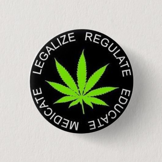 Legalize It Ronde Button 3,2 Cm (Voorkant)