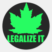 Legalize Maple Ronde Sticker (Voorkant)