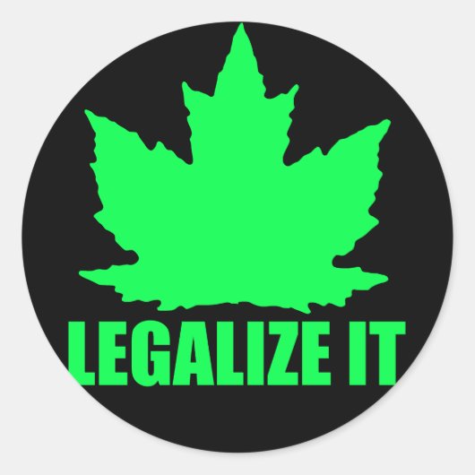 Legalize Maple Ronde Sticker (Voorkant)