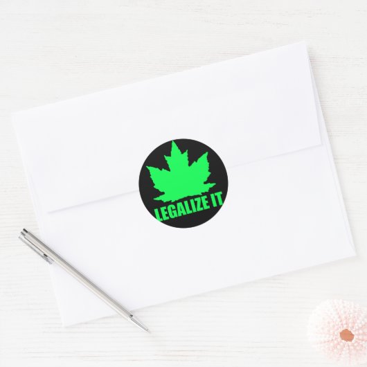 Legalize Maple Ronde Sticker (Envelop)