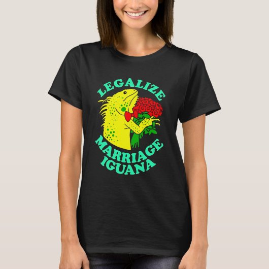Legalize Marriage Iguana T-shirt (Voorkant)