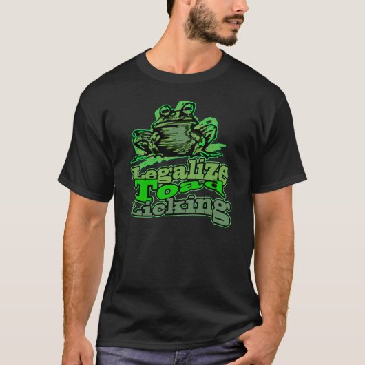 Legalize Toad Licking (Dark Apparel) T-shirt (Voorkant)