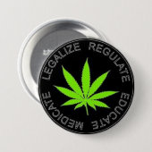 Legalize Weed Button (Voorkant /achterkant)