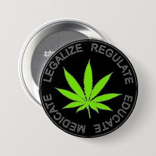 Legalize Weed Button (Voorkant /achterkant)