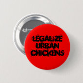 LegalizeUrbanChickens Ronde Button 5,7 Cm (Voorkant /achterkant)