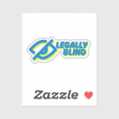 Legally Blind Symbool ontwerp Sticker (Vel)