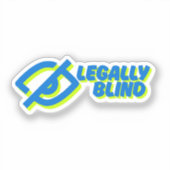 Legally Blind Symbool ontwerp Sticker (Voorkant)