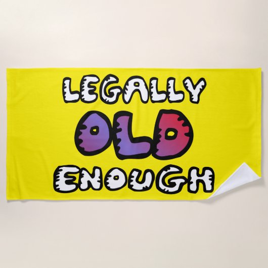 Legally old enough strandlaken (Voorkant)