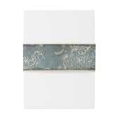  legance Wedding Toile Noite Belly Band Uitnodigingen Wikkel (Achterkant Voorbeeld)