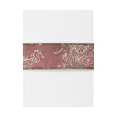  legance Wedding Toile Noite Belly Band Uitnodigingen Wikkel (Achterkant Voorbeeld)
