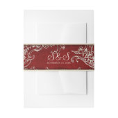  legance Wedding Toile Noite Belly Band Uitnodigingen Wikkel (Voorkant Voorbeeld)