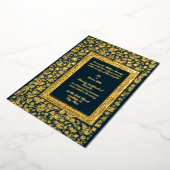  legant 19e eeuw gouden bruiloft folie uitnodiging (Gedraaid)