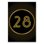  legant Art Deco Black Gold Wedding Kaart (Voorkant)