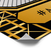  legant Art Deco Black Gold Wedding Poster (Hoek)