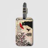 legant beige en zwarte poëzie Valentijnse Bagagelabel (Voorkant (verticaal))