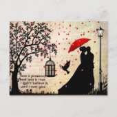 legant beige en zwarte poëzie Valentijnse Briefkaart (Voorkant)