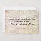 legant beige en zwarte poëzie Valentijnse Kaart (Achterkant)