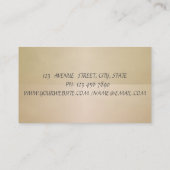  legant, Chic, Floral Black Marble Visitekaartje (Achterkant)