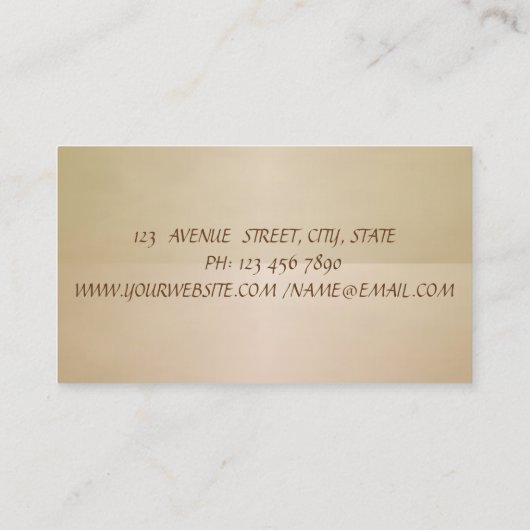 legant, Chic, Floral Visitekaartje (Achterkant)