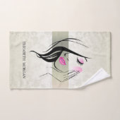  legant, chic, kant, meisje Silhouette Bad Handdoek (Handdoek)