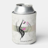  legant, chic, kant, meisje Silhouette Blikjeskoeler (Blikje Voorkant)